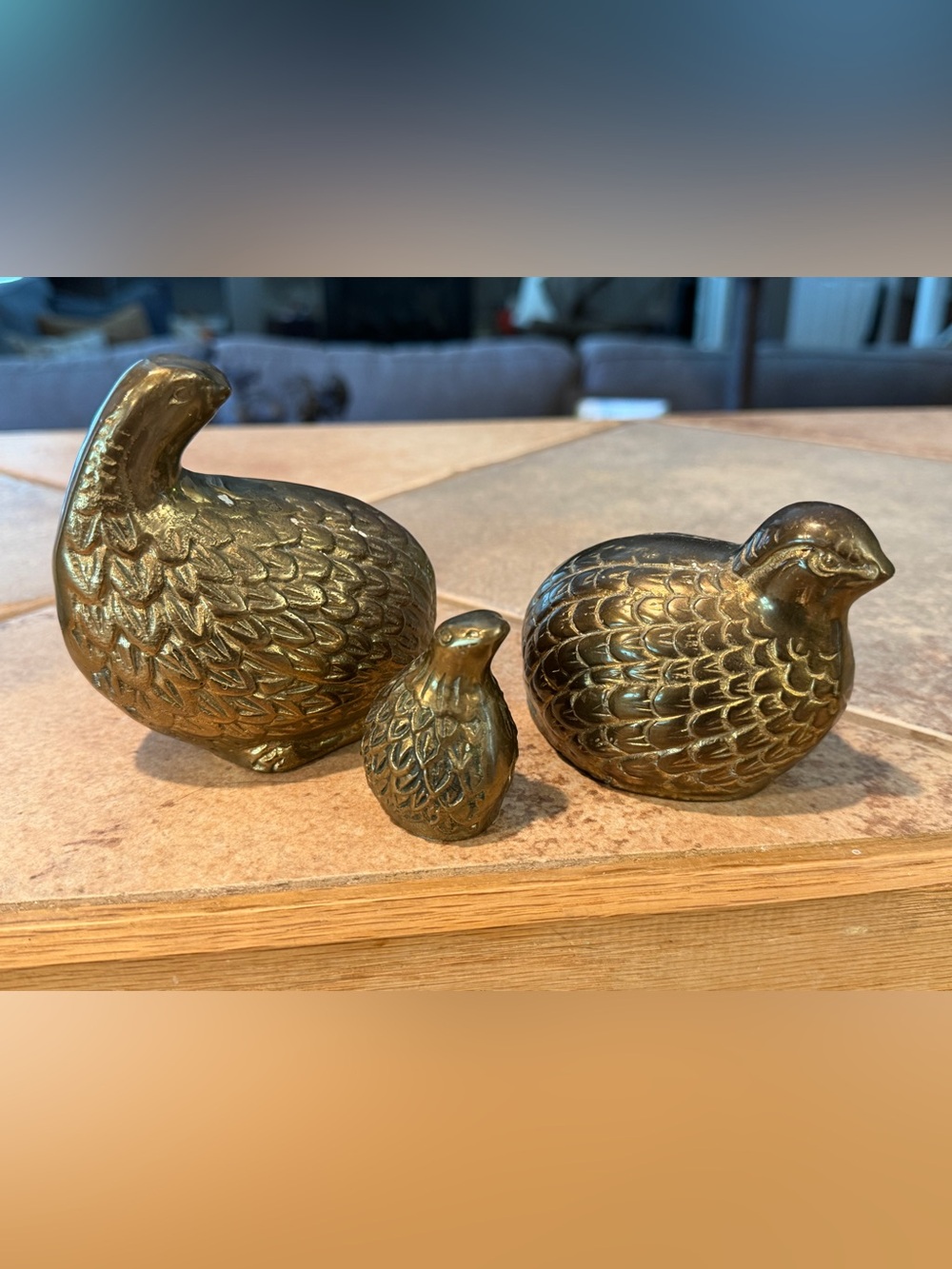 Decorative Brass Pheasants